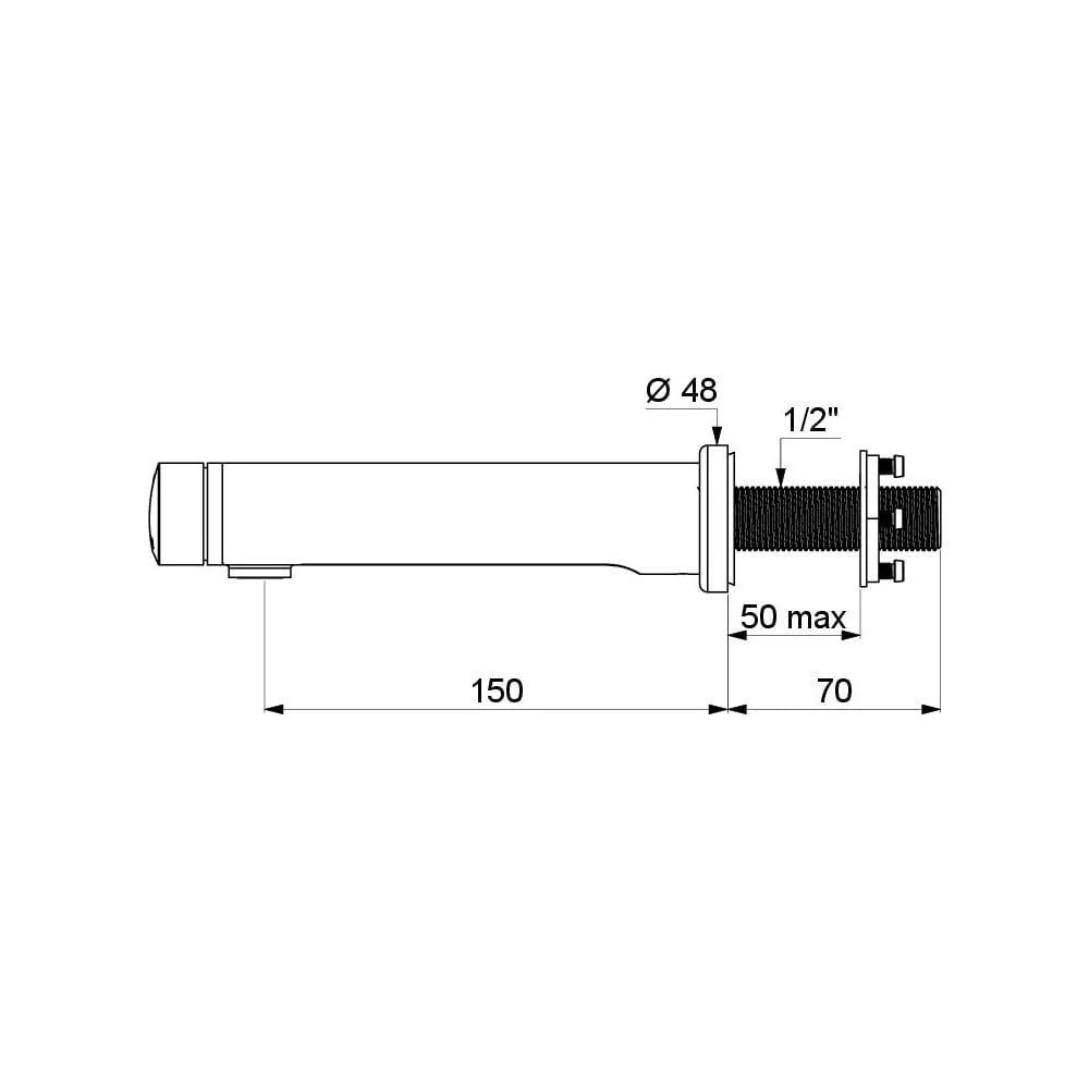 741555 DELABIE TEMPOSOFT 2 Wall Mounted Time Flow Tap