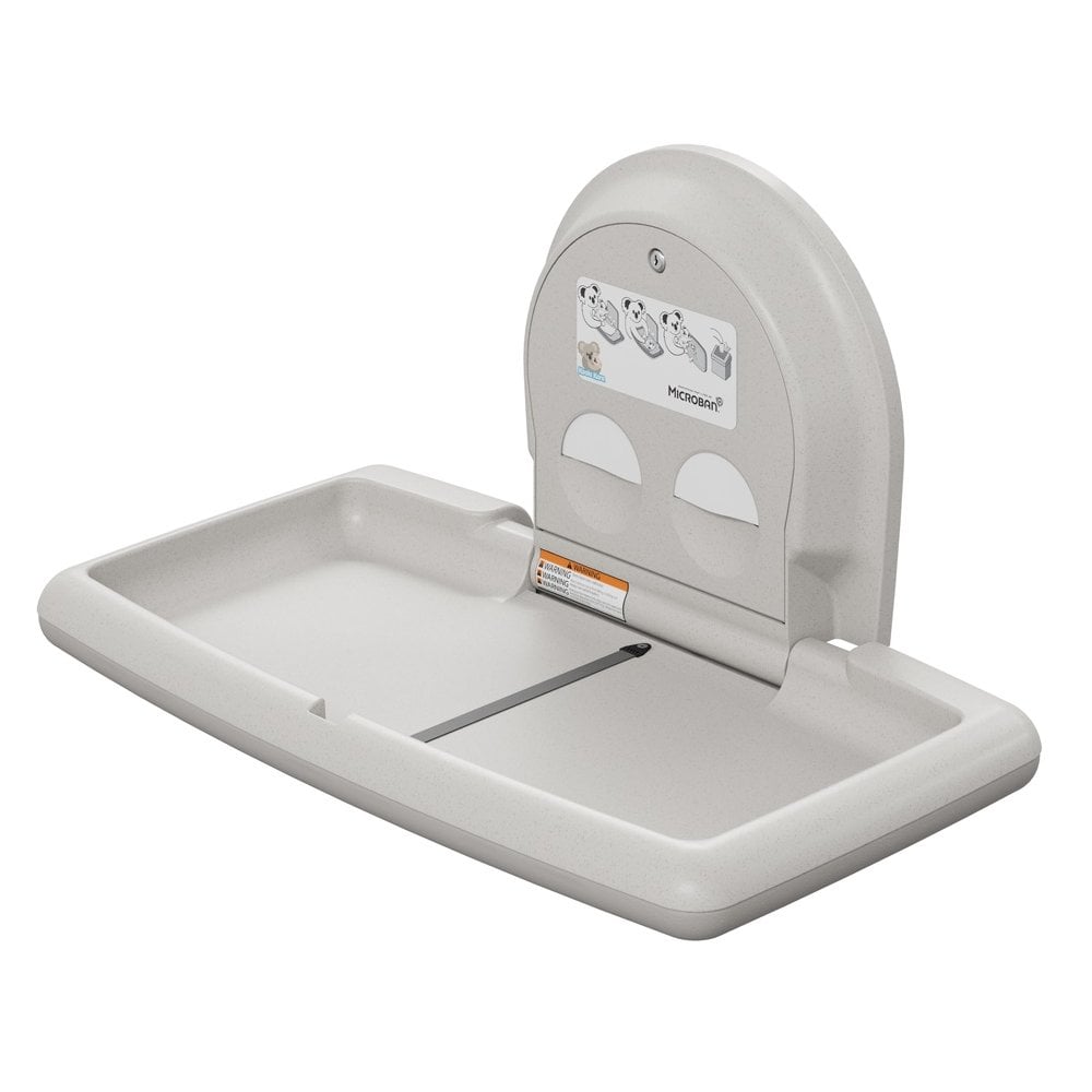 KB300SS Koala Kare Stainless Steel Veneer Horizontal Surface Mounted Baby Changing Station