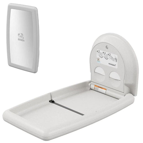 KB301SS Koala Kare Stainless Steel Veneer Vertical Surface Mounted Baby Changing Station