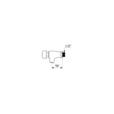 746000 DELABIE TEMPOSTOP Wall Mounted Chrome Plated Time Flow Tap