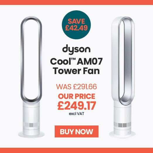 Dyson Cool™ AM07 tower fan in White and silver – Hand Dryers UK™