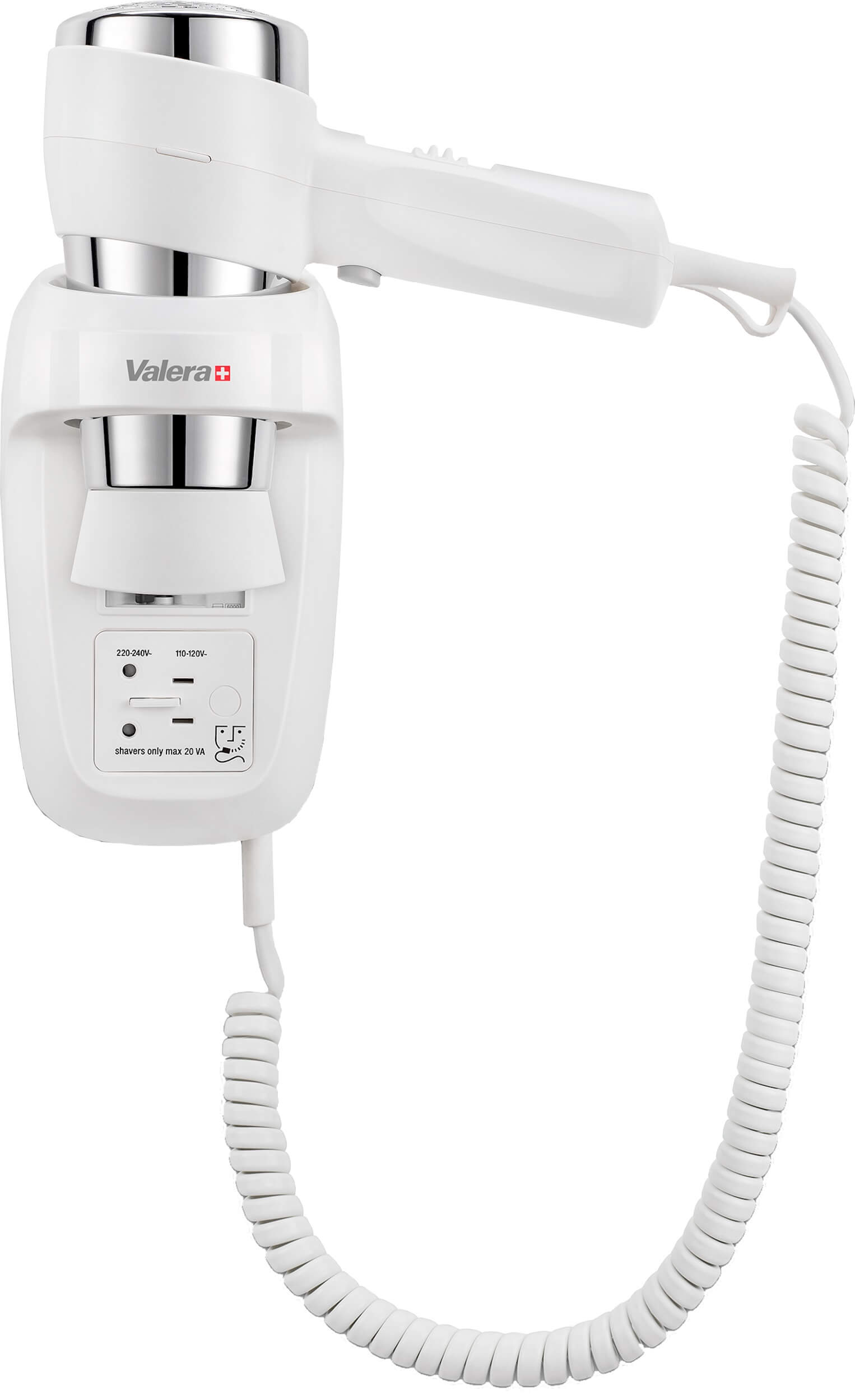 Valera 1600W Action Wall Mounted Hair Dryer with Shaver Socket